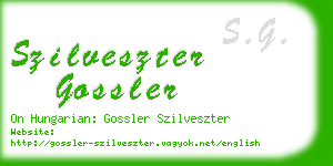 szilveszter gossler business card